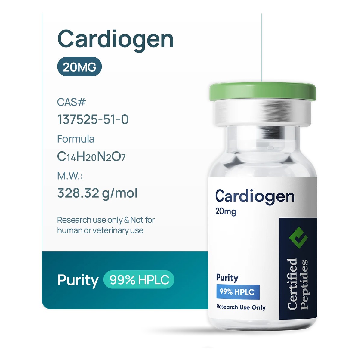 Cardiogen 20mg sealed vial