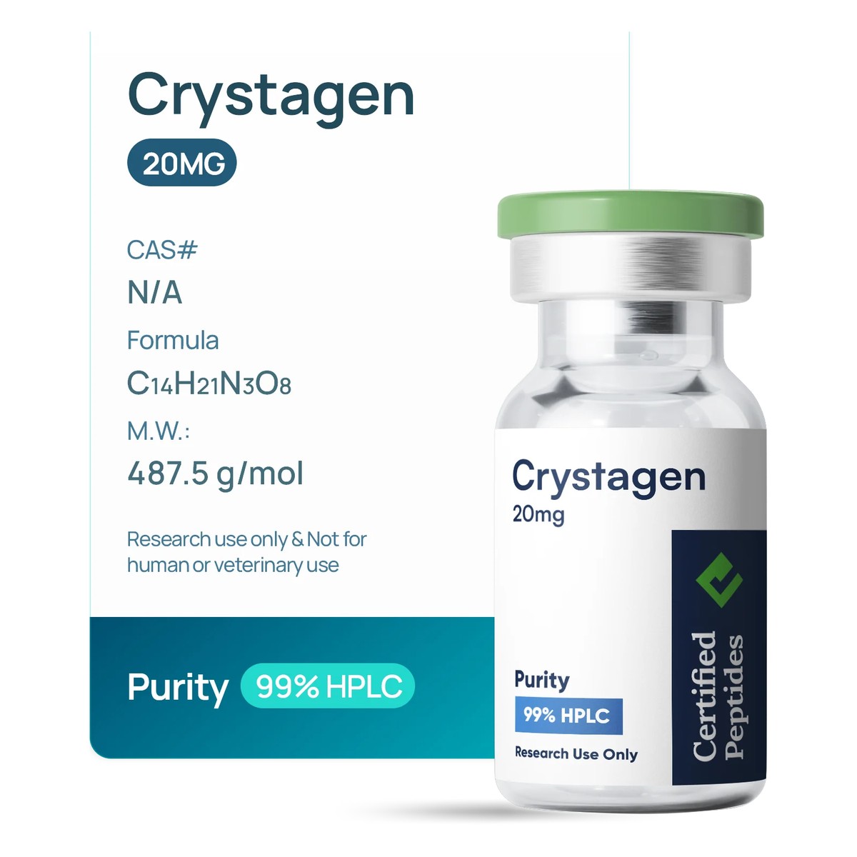 Crystagen 20mg sealed vial